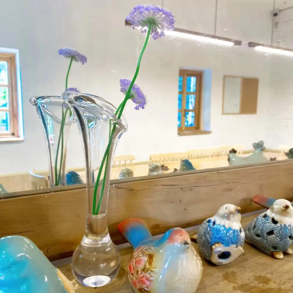 Decorative Flower Vase Minimalist Flower Vase Modern Transparent Acrylic Flower Vase for Home Office Decor Minimalist for Plants