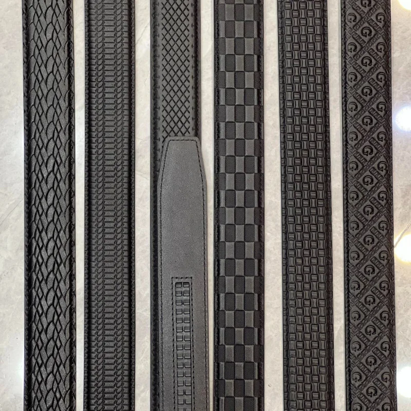 

He is an adjustable genuine leather headless cowhide buckleless belt belt high-end first layer new buckleless automatic 3.5cm wi