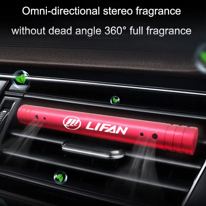 

Car Air Freshener Vent Clip Outlet Solid Perfume Fragrance Smell For lifan solano x60 x50 650 Emblem 125CC 320 520 Accessories
