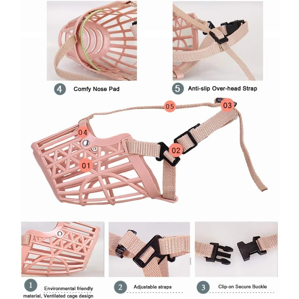 Zachtheid Plastic Hond Snuit Anti Bite Verstelbare Huisdier Mand Honden Training Mond Cover Mesh Kooi voor Kleine en Grote Honden Zorg