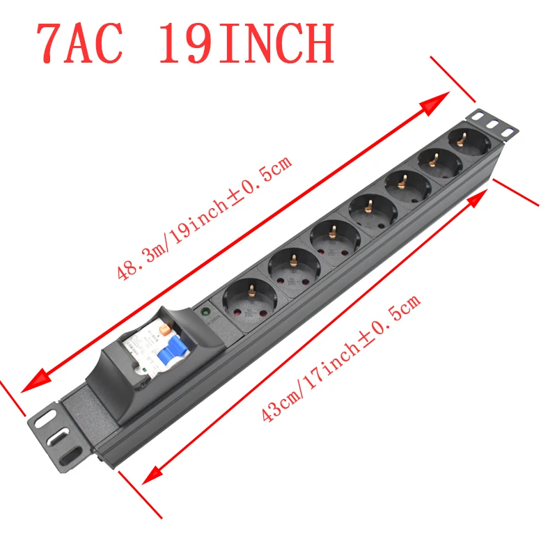 Imagem -04 - Interruptor sem Fio do Disjuntor do Curto-circuito Pdu Tira do Poder Proteção de Circuito 16a 32a 4000w 8000w ue Output Socket