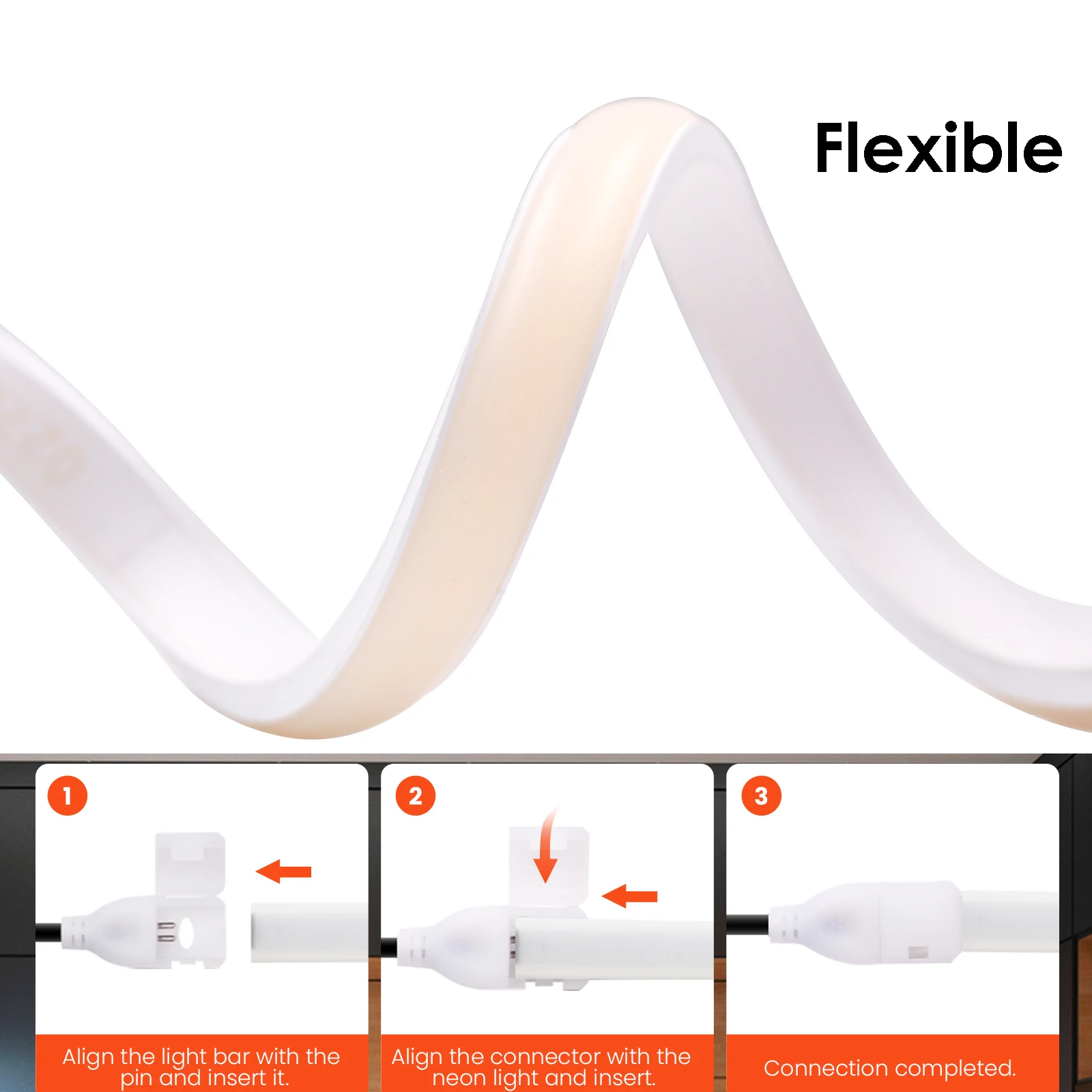 Impermeável LED Neon Strip Wall Light, IP67 Impermeável, Bluetooth, WiFi, Controle de Aplicativos, Regulável, Flexível, Tubo de Silicone, COB Light,