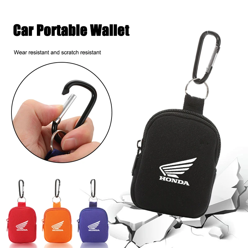 Auto Casual Portamonete Cerniera Portafoglio Retro Portachiavi Mini Sacchetto di Soldi Per Honda Mugen Power Civic Accord CRV Hrv Jazz CBR VTEC VFR