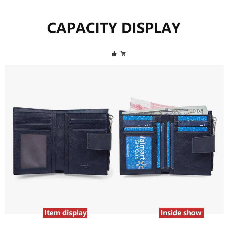 Laorentou carteira masculina de alta qualidade couro moda curto titular do cartão carteira casual vintage moeda bolsa