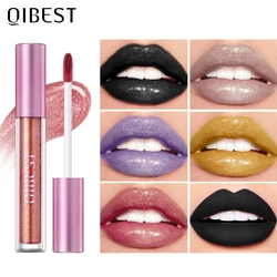 QIBEST Shimmer Diamond Lip Gloss Makeup Mirror Lip Glaze Liquid Lipstick Long-Lasting Matte Lip Tint Lipgloss Lips Cosmetics