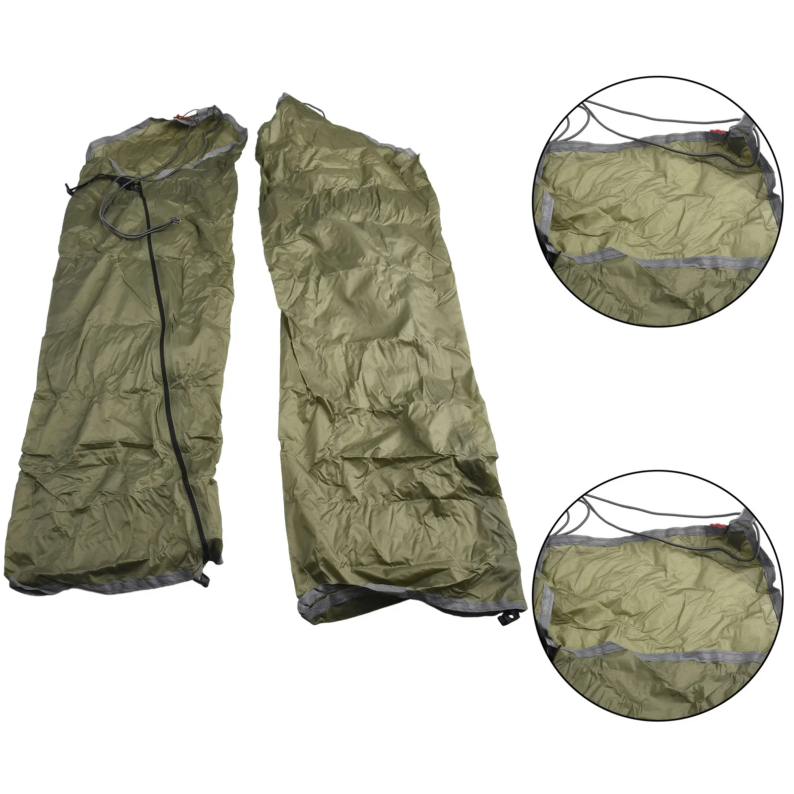 20D silikonbeschichtetes Nylon, wasserdichte Hose, Beinärmel, ultraleichte Regenhose, trennbare Hosenbeine, Outdoor-Campingausrüstung