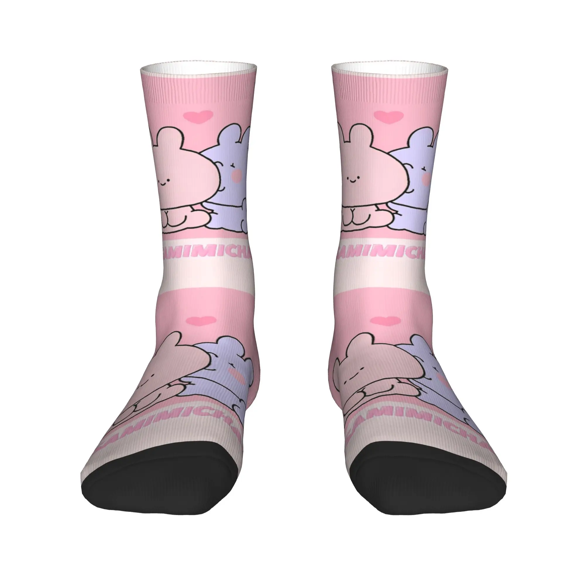 Asamimichaan لطيف Asamimi الجوارب جوارب مضحكة الخريف المضادة للبكتيريا الرجال الجوارب لينة مطبوعة الجري جوارب رياضية