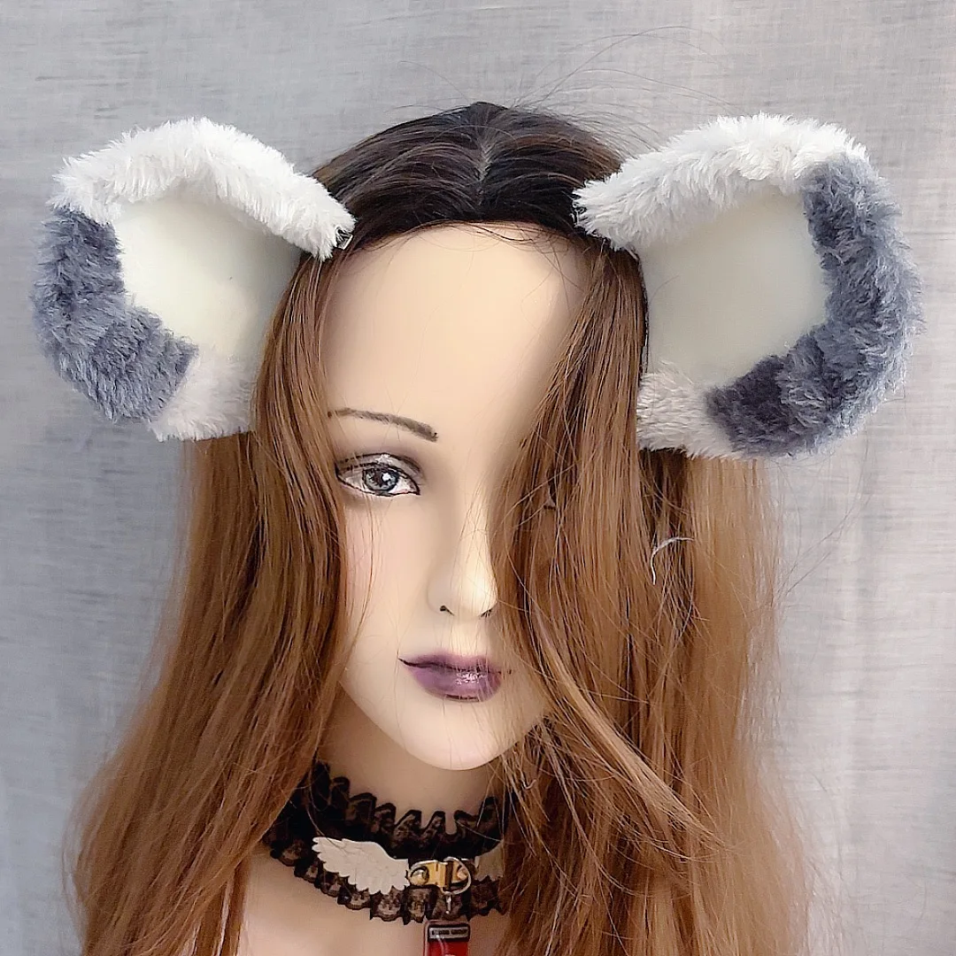 

Chinami ono Tsukuyo Cosplay Prop Hair Clip Badge Raccoon Ears Headpiece Anime Accessory Gift for Fans