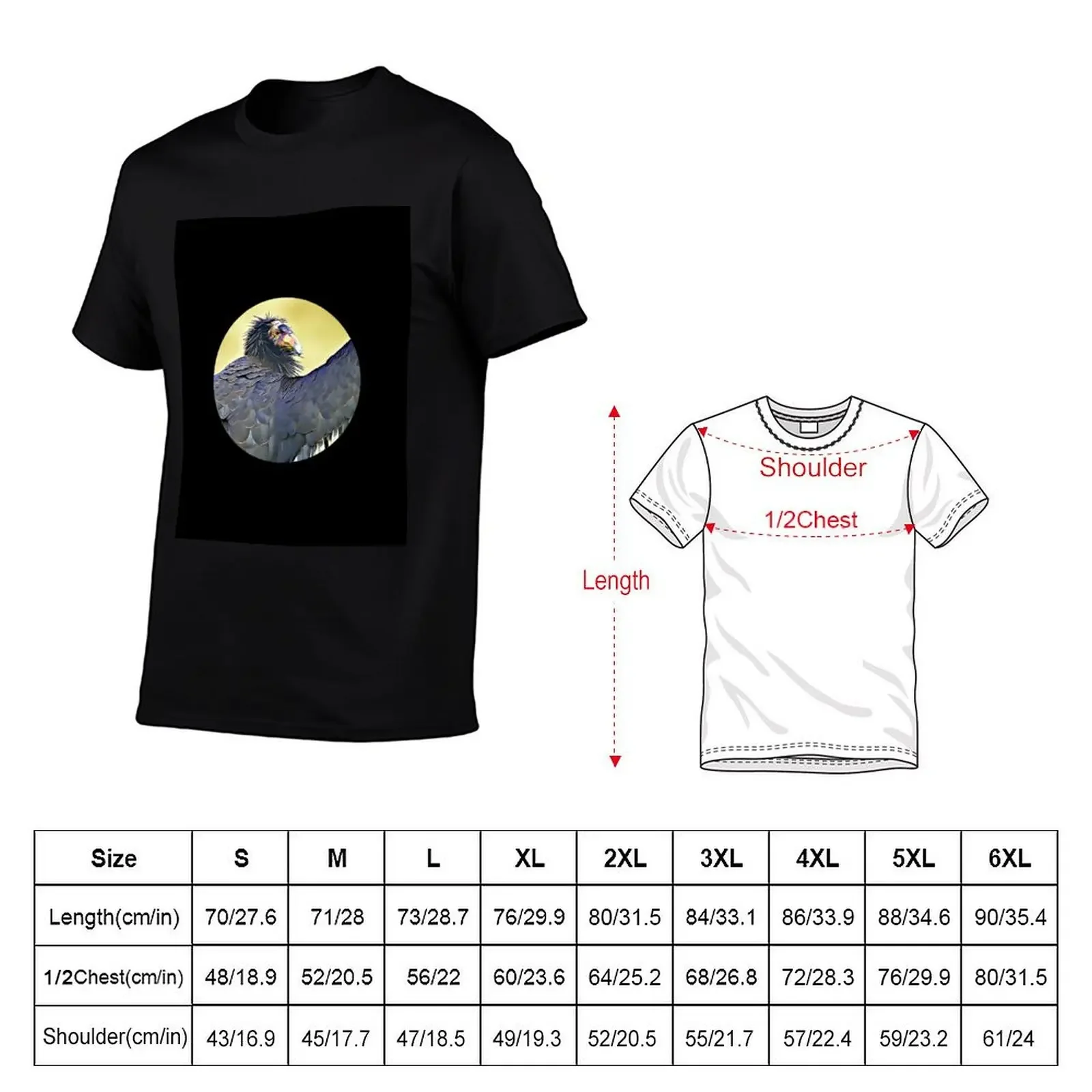 California Condor Portrait T-Shirt customs design your own summer tops anime clothes heavyweights heavy weight t shirts for men