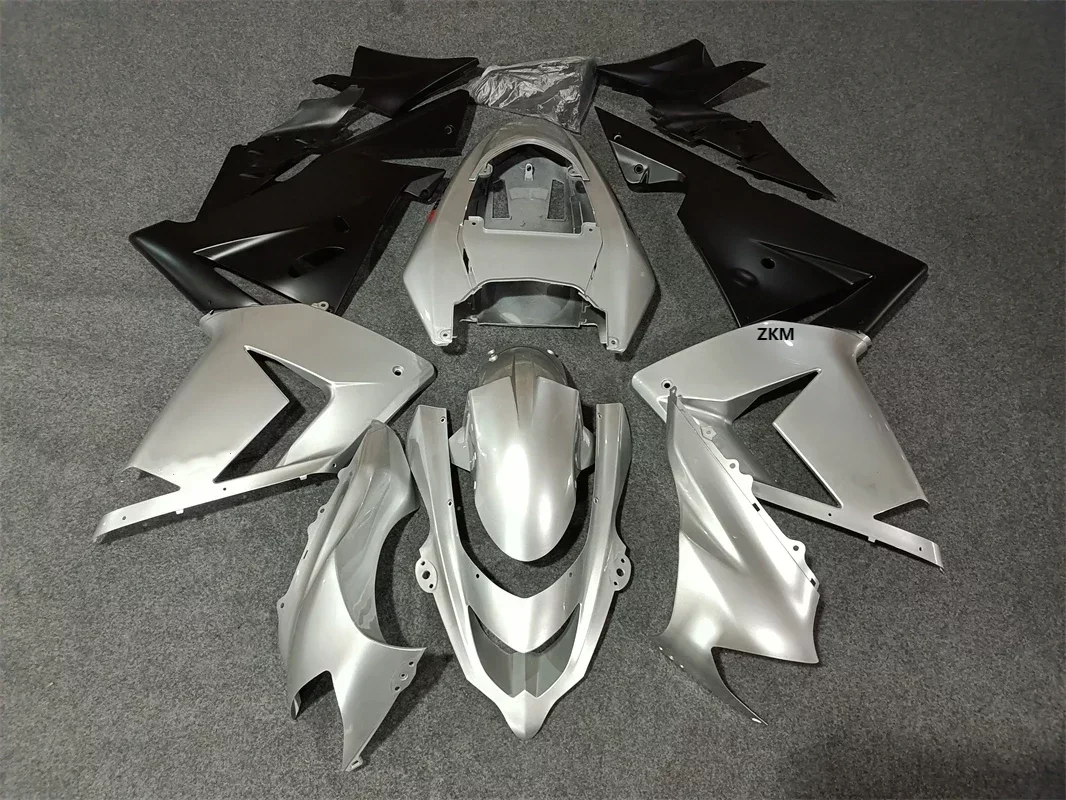 

Custom your Motorcycle fairing kits for Kawasaki Ninja ZX-10R 2004 2005 body repair fairings kit 04 05 ZX10R Black silver