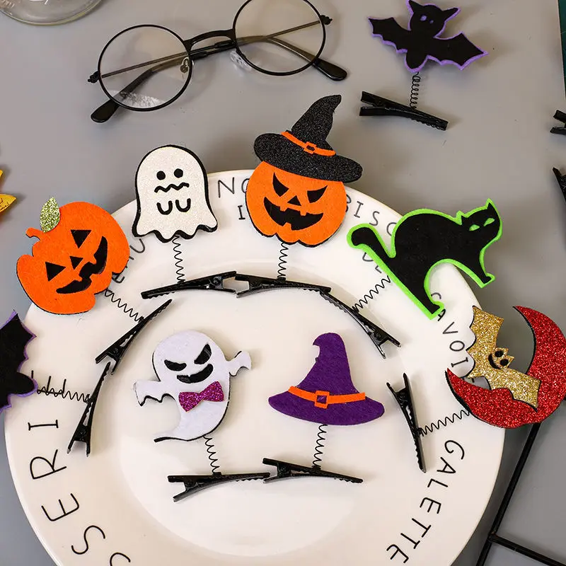 Halloween Hairpin Buckle Headwear Summary Pumpkin Ghost Skull Head Holiday Supplies Ball Party Props Small Gifts