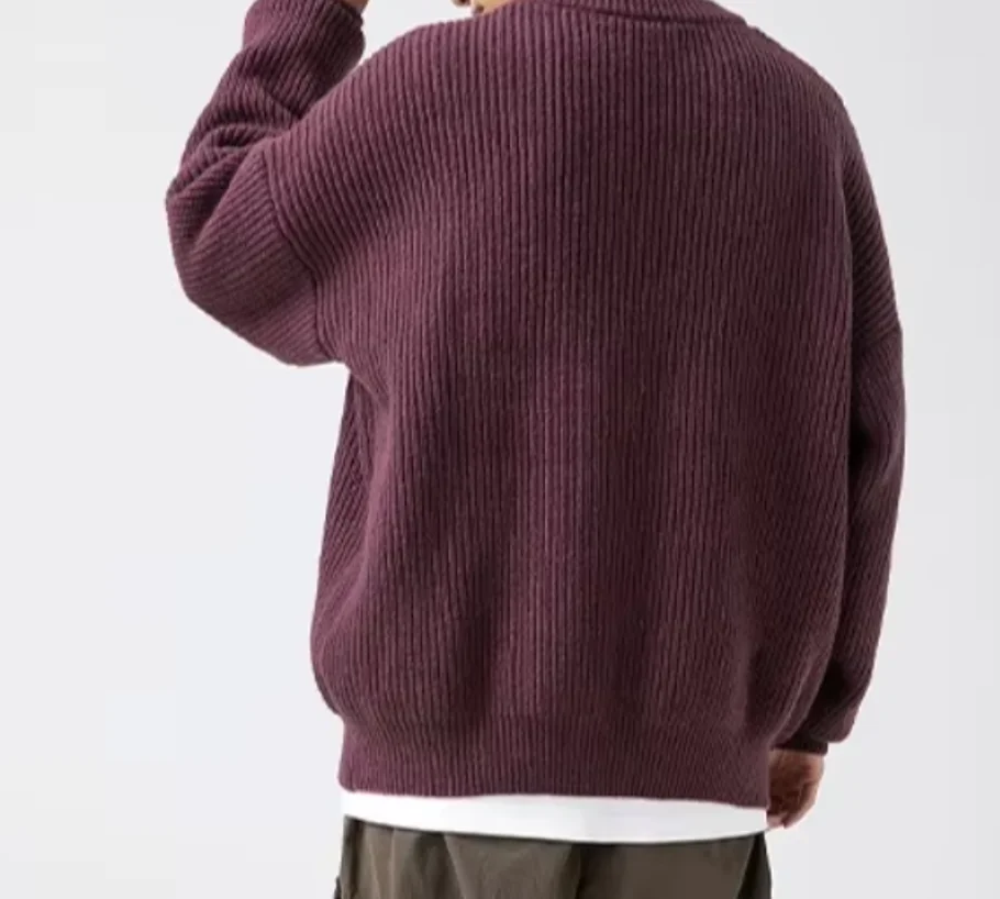 O Neck Pullovers for Men Knitwear 2026  Autumn Winter Solid Color Comfortable Sweaters Man Clothes Teenagers Fit Top