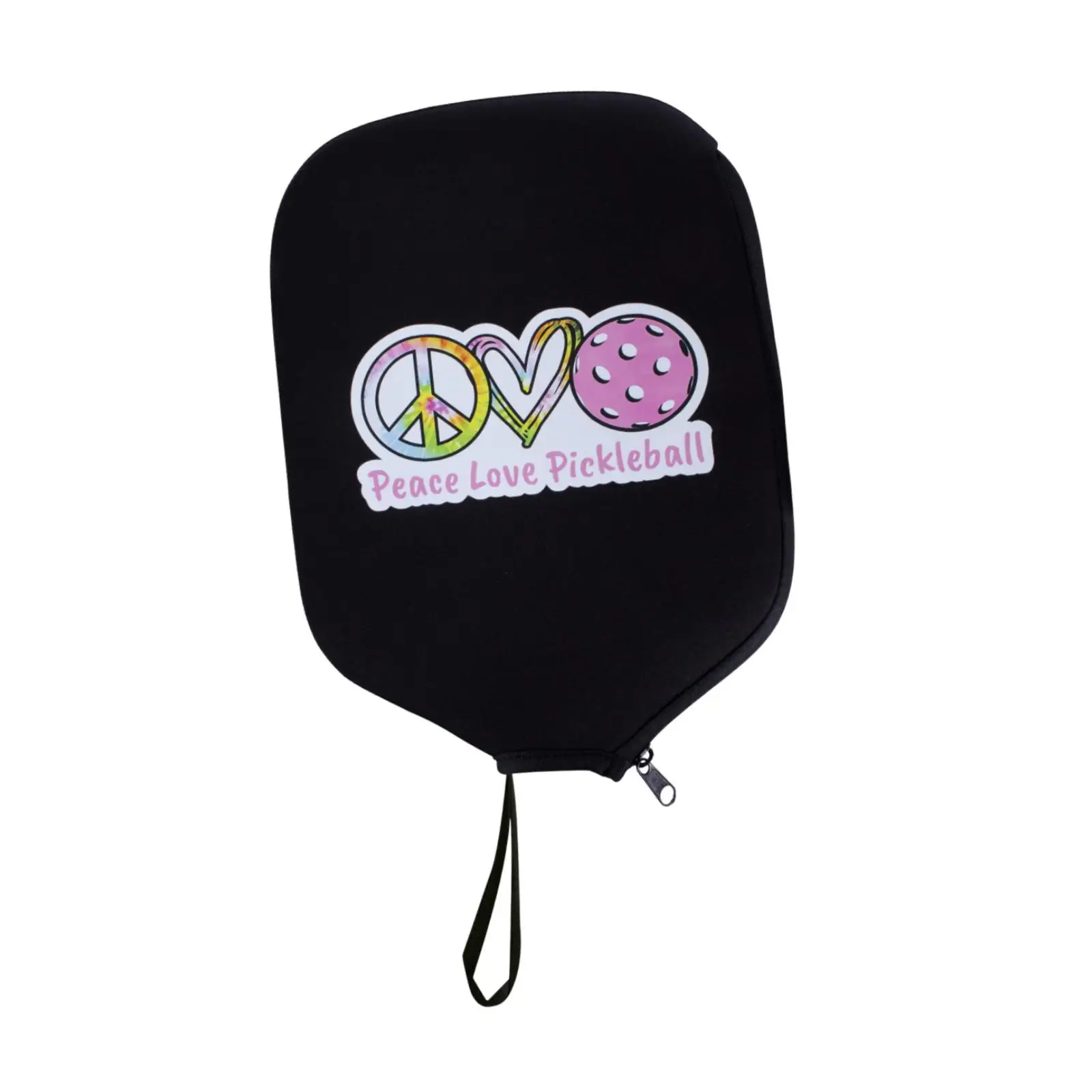 Pickleball Racket Cover Neoprene Sleeve Waterproof Zipper Pouch Sports Case for Outdoor Play