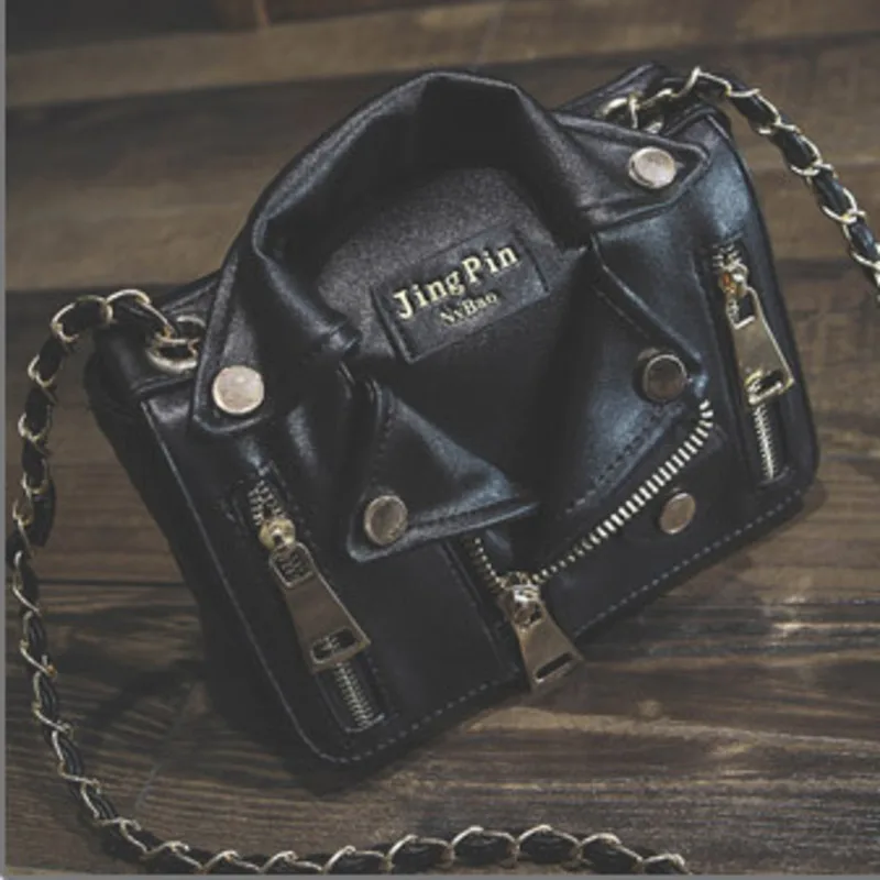 Jacket Trend Clothing Bag Women's Messenger Chain Rivet Diagonal Straddle Shoulder Crossbody Handbags For Women Quality  Luxury