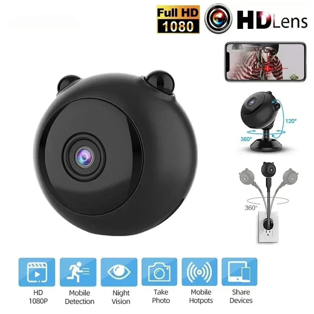 كاميرا 1080P HD - وضع خاص لاسلكي بالأشعة تحت الحمراء واي فاي شبكة ذكية مراقبة المنزل للاستخدام الأمني تصميم مدمج