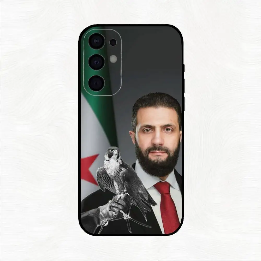 حافظة هاتف A-Ahmed Sharaa العلم السوري لهاتف سامسونج S25، S24، S23، S22، S21، S20، Plus، Fe، Lite، غطاء أسود آخر