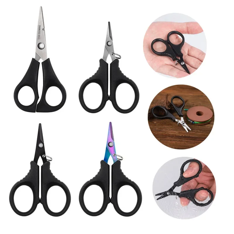 Multifunctional Stainless Steel Titanium Fishing Line Scissors Lead Shears PE Scissors Outdoor Fishing Scissors Fishing Tools