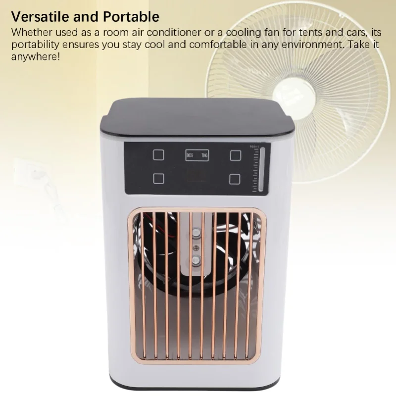 3 Speeds Air Cooling Fan Multifunctional Portable Air Conditioner Humidifier With 900ML Water Tank