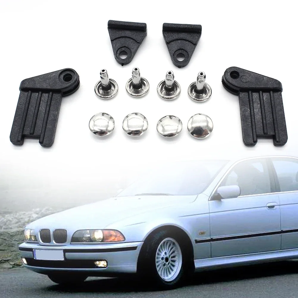 2 Sets Rear Glass Sunshade Sunblind Repair Window Curtain Sun Shade Blind Clips Bracket Set for BMW E38 E39 E46 E60 E65 E66