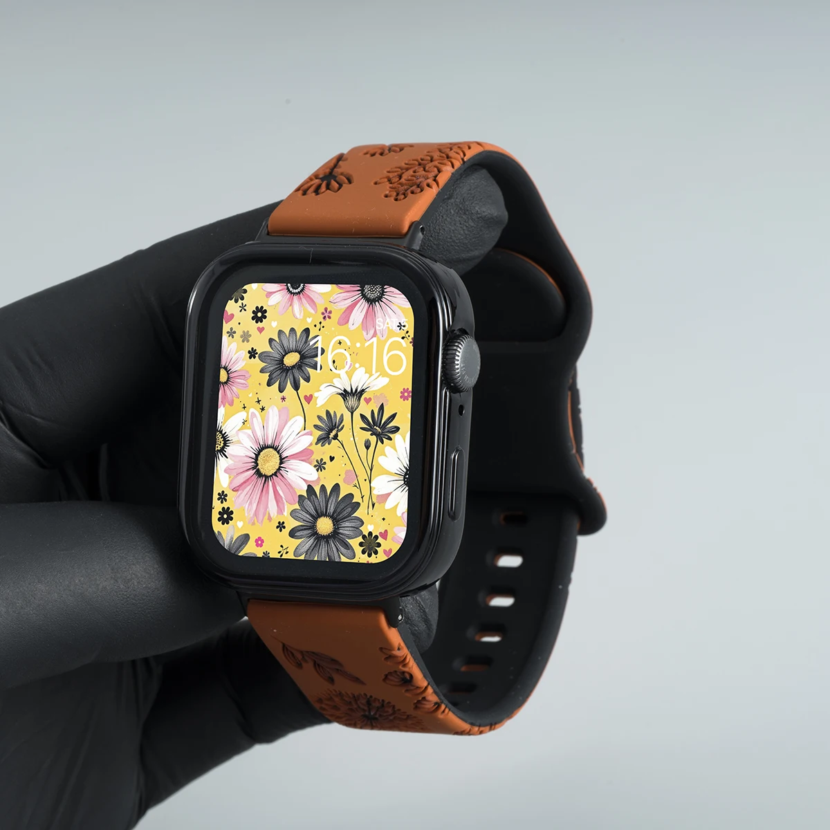 حزام بتصميم مطبوع + حافظة لهاتف Huawei Watch Fit 4 / Watch Fit 4 Pro Protector حافظة من البولي يوريثان حزام رياضي على شكل زهرة لسوار Huawei Fit 3