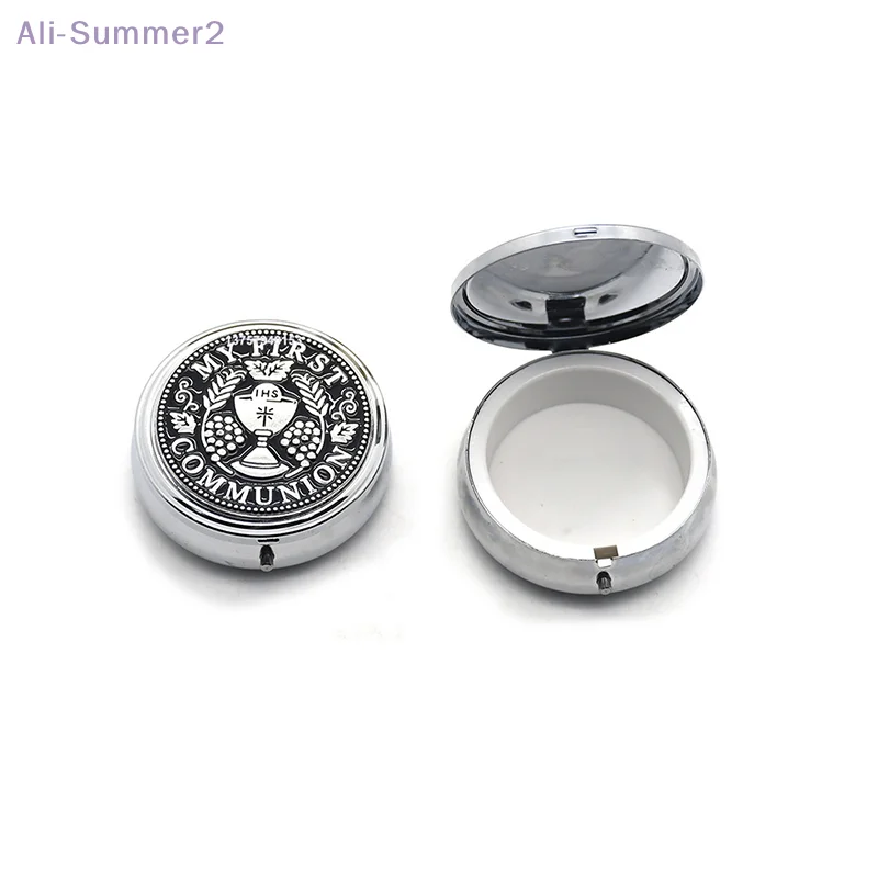 Caja de joyería de Santo Graal, rosarios de Metal Vintage, organizadores de collares, regalo religioso, caja de almacenamiento de pendientes de Iglesia de comuniones