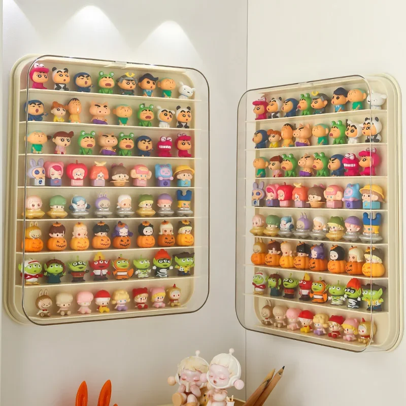 Wall-Mounted Acrylic Display Case Toy Storage Box Step Showcase Stand for Figurines And Collectibles Home Organization
