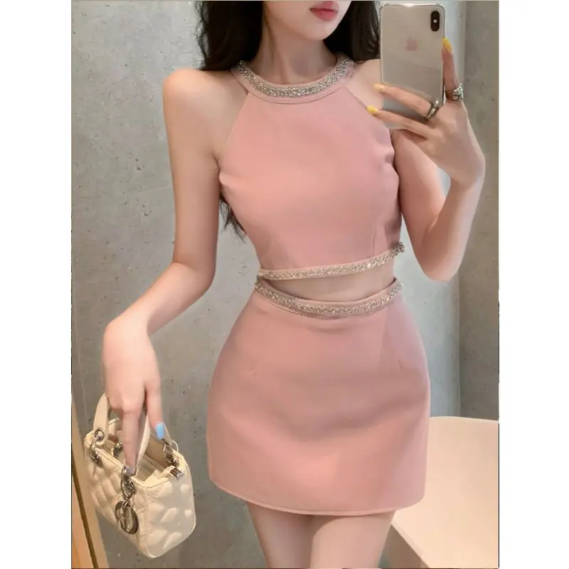 

Exquisite Sense Vest Top Women's Summer High Waist Skirt Fashion Two-Piece Suit Women's Clothing