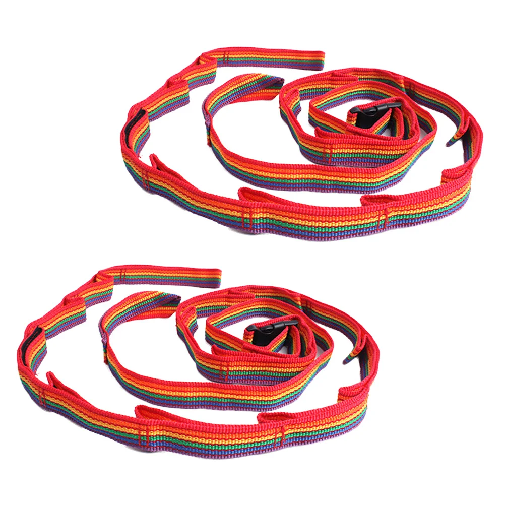 

2pcs Colorful Tent Hanging Rope Camping Daisy Chain With Hanger Holes For Kettle Vacuum Cup Warm Bottle Pot Bowl Backpack Lamp