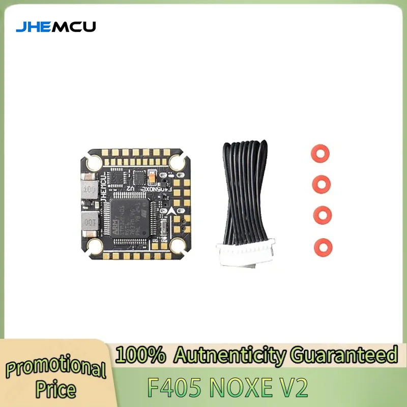 

JHEMCU F405 NOXE V2 Flight Controller Baro OSD 16MB BlackBox 5V 10V Dual BEC 20X20mm 3-6S LIPO for FPV Freestyle Drone