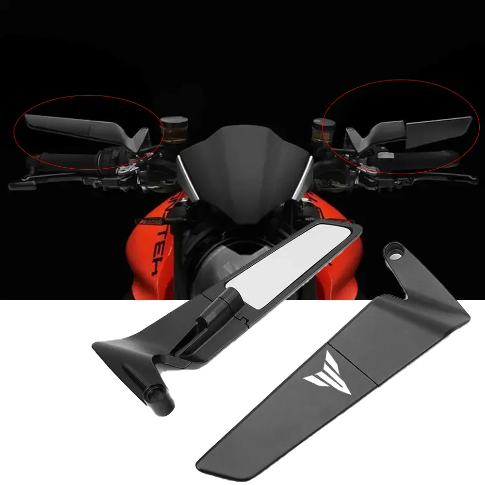 

Motorcycle carbon fibre Mirror Stealth Winglets Rearview Mirrors For YAMAHA MT03 MT 03 MT-03