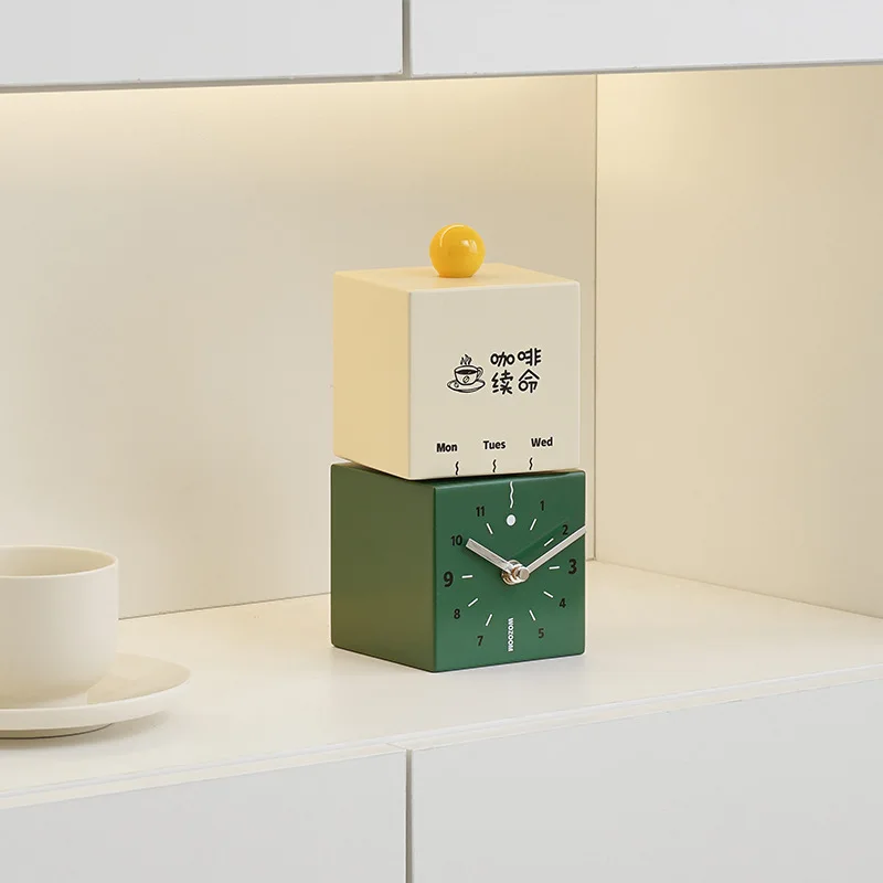 

American simple desk ornament seat pendulum desktop creative light luxury watch home decoration