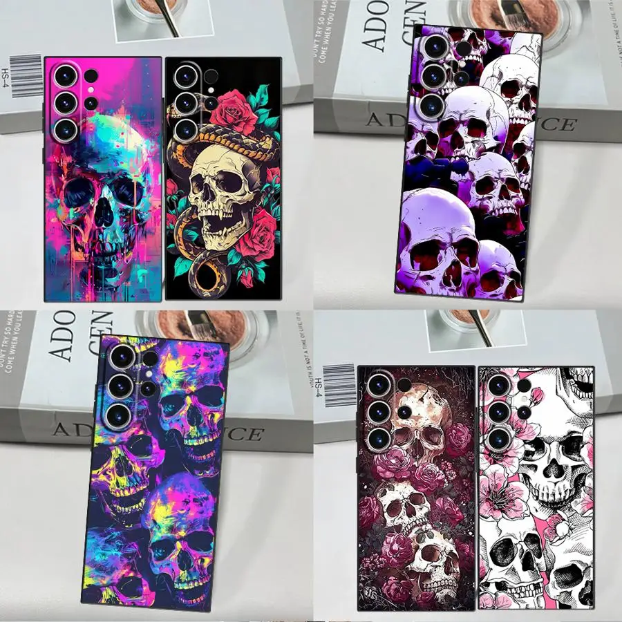 Phone Cover Case for Samsung Galaxy S26 Ultra S21 S24 S25 Plus S22 S23 S20 FE Note 20 10 Skull Head Cool