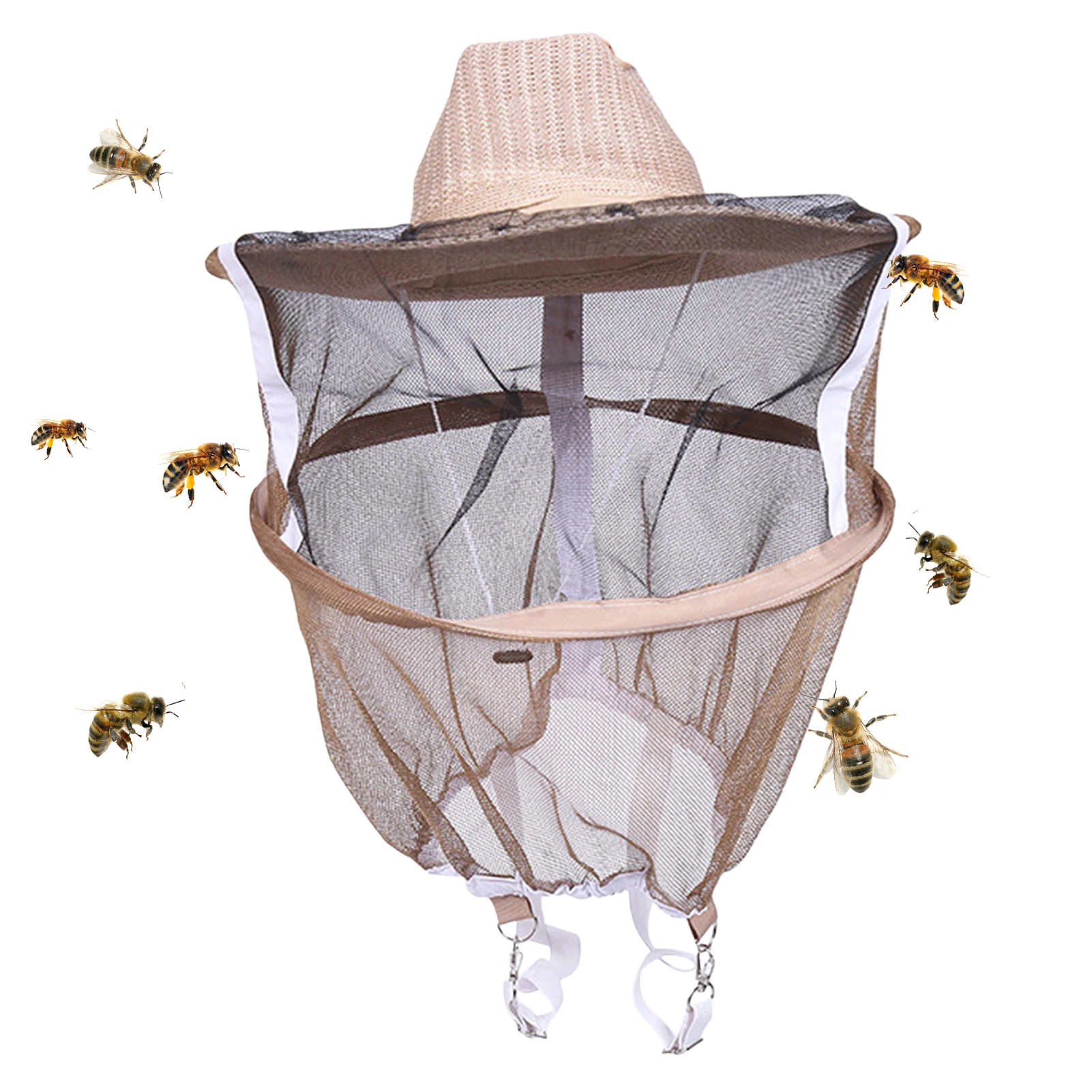 Sombrero de abeja transpirable, sombrero de Apicultor con velo de alta visibilidad, protección facial, Kit de Inicio de apicultor al aire