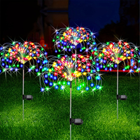 Outdoor Solar Lights Firework,60/90/120/180 LEDs Waterproof Solar Lights for Outside Garden Yard Pathway Fence