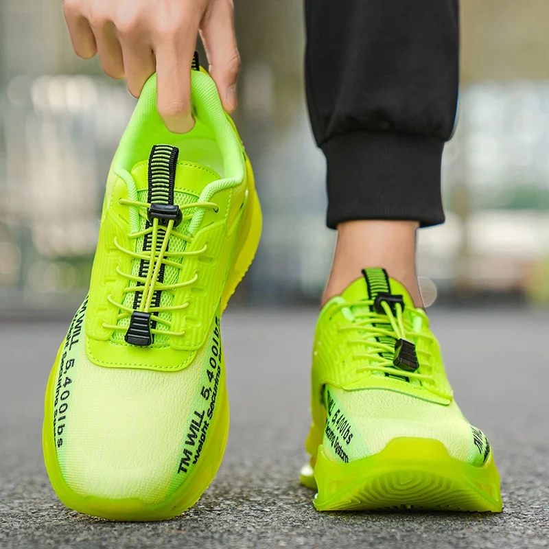 YRZL Mens Breathable Walking Shoes Sneakers Mesh Non Slip Comfortable Sports Shoes For Men Outdoor Hiking Athletic Casual Shoes