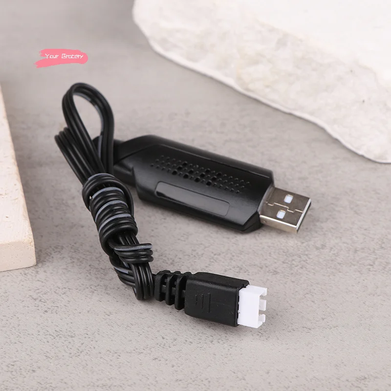 شاحن USB 2S 7.4V 1A لبطاريات ليبو 7.4V 2S مع موصلات XH-3P المتوافقة مع سيارات RC بدون طيار والقوارب كابل شحن USB