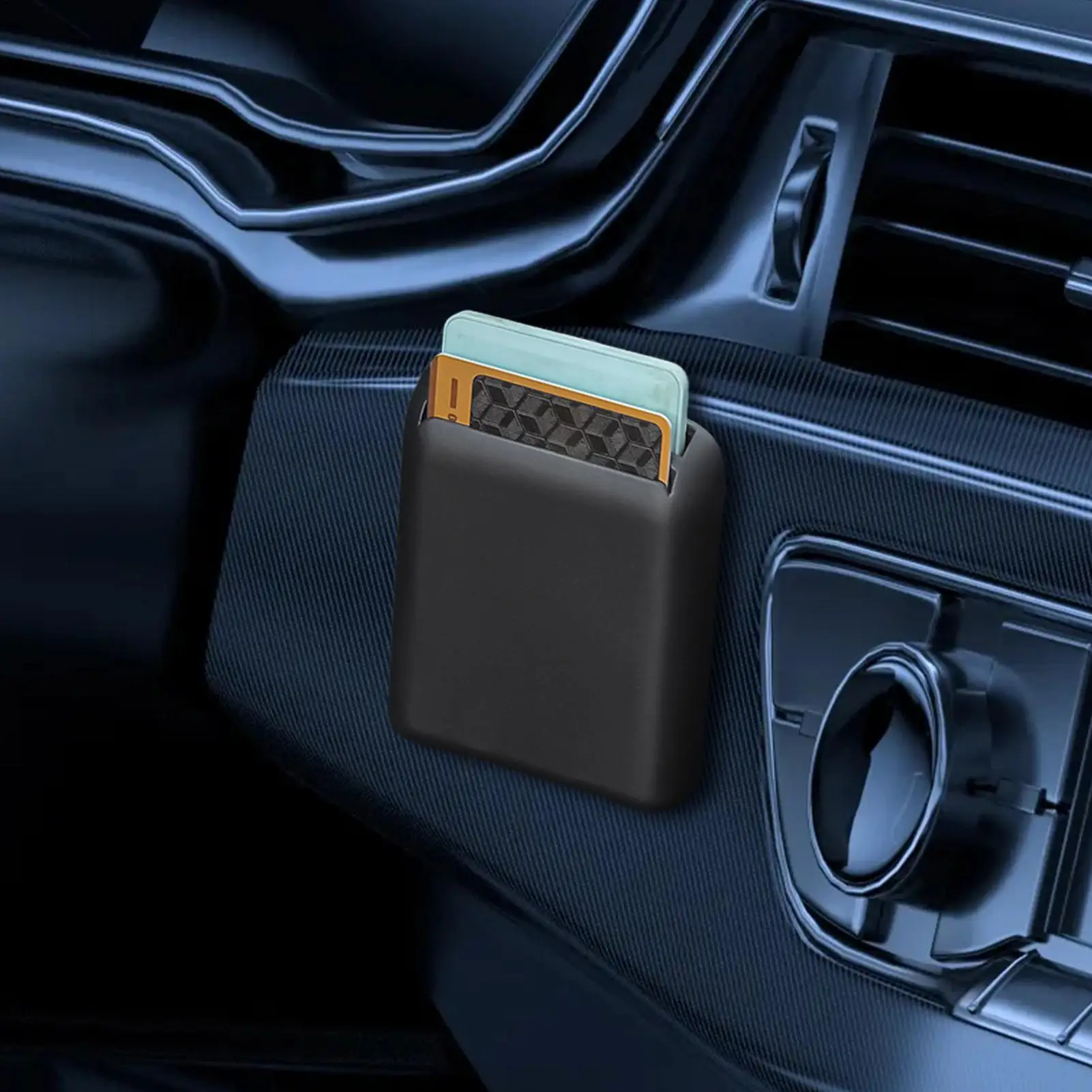 Card Pocket for Vehicle Adhesive Interior Accessories Insert Slot License Card Pocket for Cars Sedans SUVs Trucks Pickups