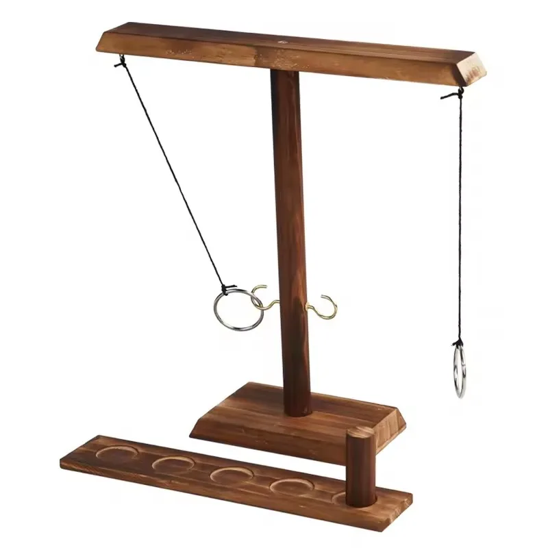 Jogos de mesa de arremesso de anel para crianças e adultos, festa em casa, bebidas, jogos sociais para família, engraçado, portátil, tabuleiro de tiro de madeira, jogos de bares ao ar livre