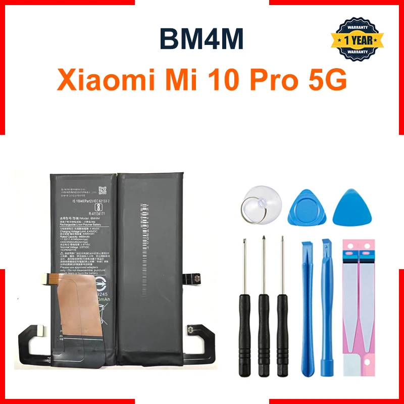 Xiao mi  BM4M 4500mAh Battery For Xiaomi Mi 10 Pro 5G BM4M High Quality Phone Replacement Batteries+Tools