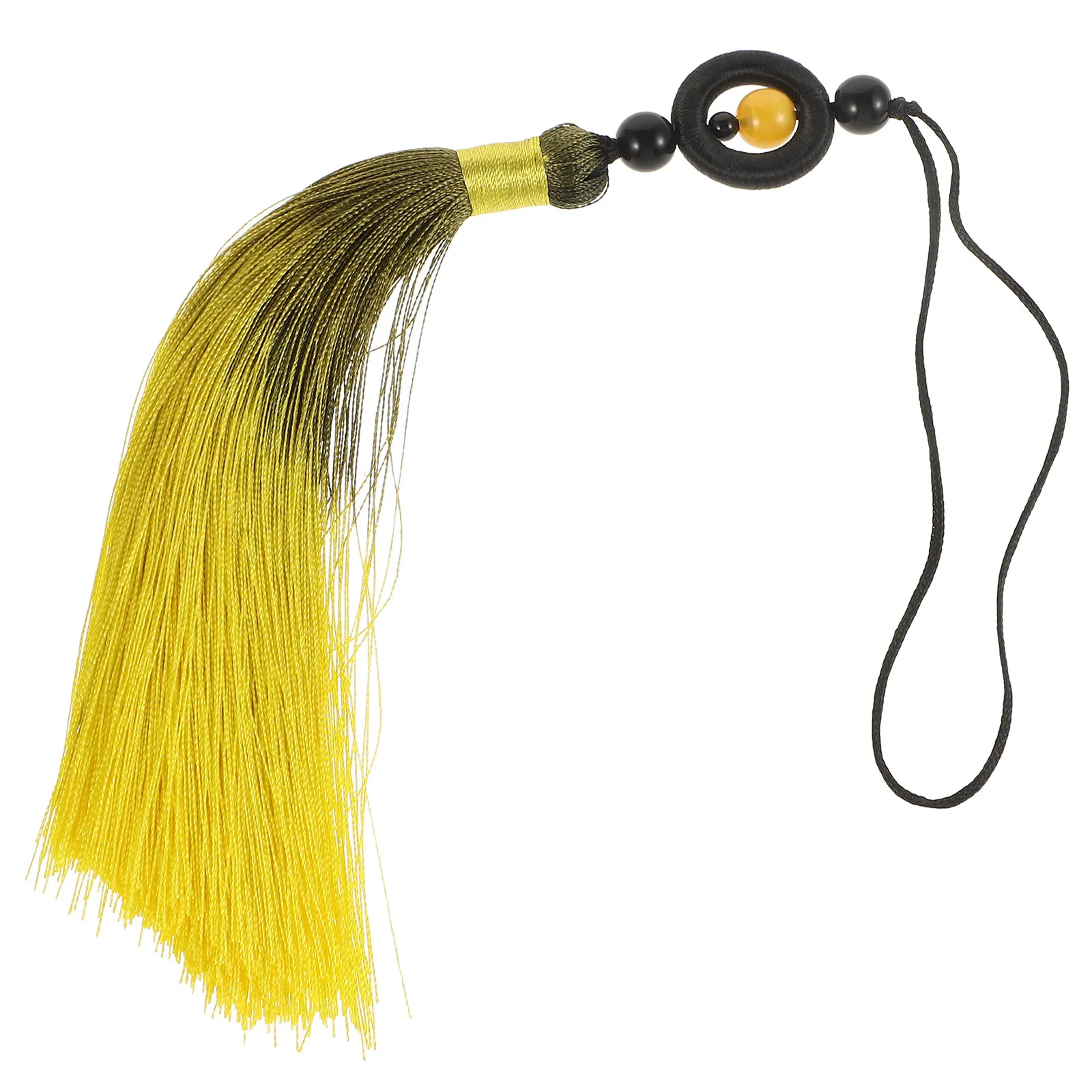 Traditional Chinese Tai Sword Tassel Polyester Martial Arts Tassel Ornament for Fencing Taichi Competition Elegant