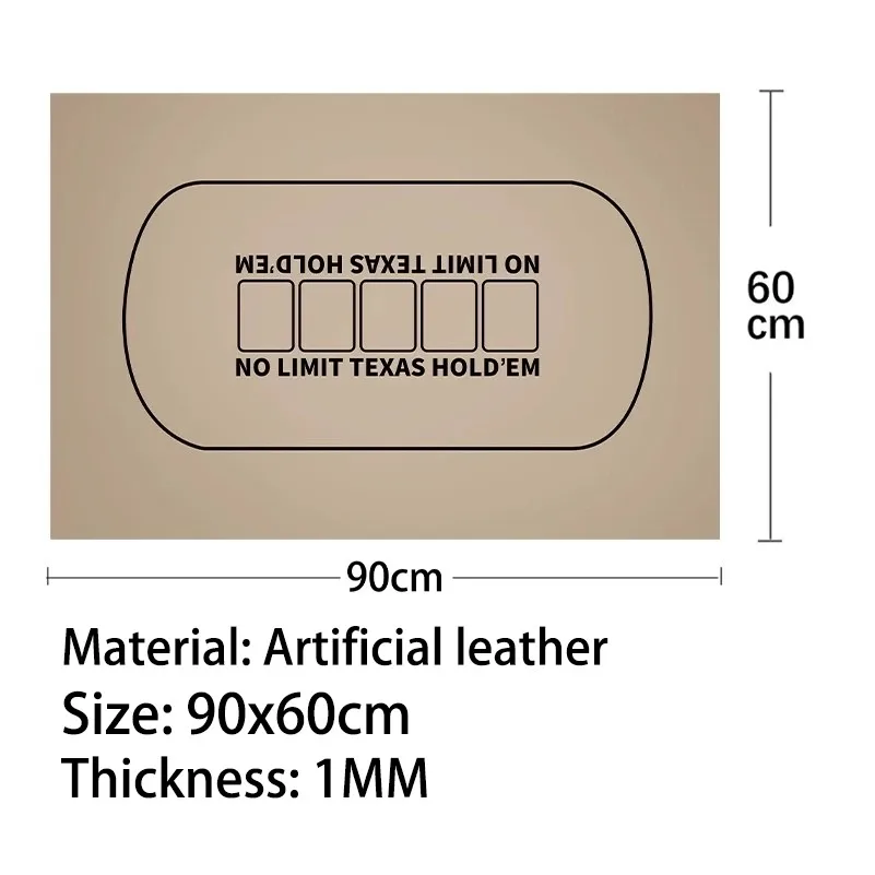 Игровой коврик для покера Техасский холдем, 90x60 см, коврик из ПВХ, водонепроницаемый, прочный и легко чистящийся игровой коврик для многопользователей Игровой коврик для покера Техасский холдем, 90x60 см, коврик из ПВХ, водонепроницаемый, прочный и легко чистящийся игровой коврик для многопользователей