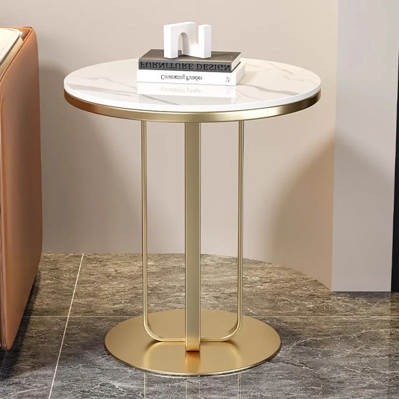 

Nordic Gold Marble Side Table Coffee Corner Entryways Vanity Table Mobile Small Mesa De Centro Salon Livingroom Furniture Sets