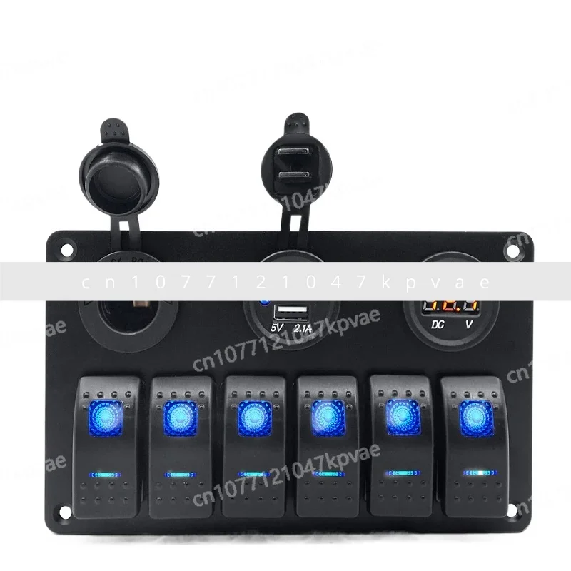 

Marine waterproof switch panel yacht speedboat RV modified car marine power distribution board control board rocker switch