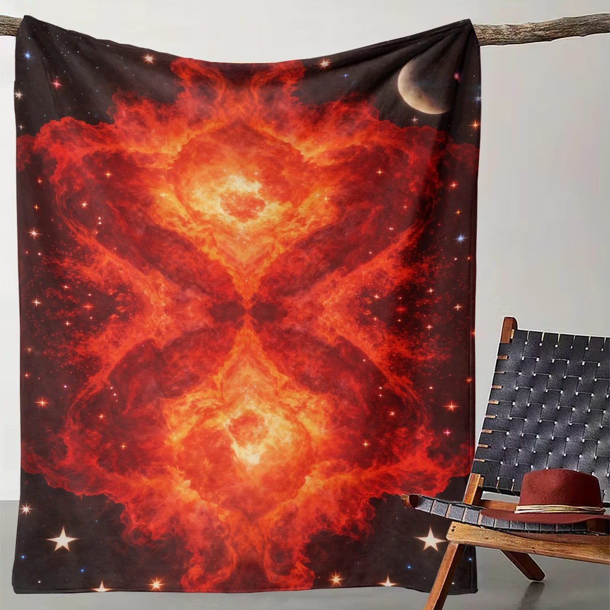 

1 piece of cosmic nebula fantasy blanket | Sci-fi fantasy Ins wind throw blanket Starry sky style bedroom soft and warm