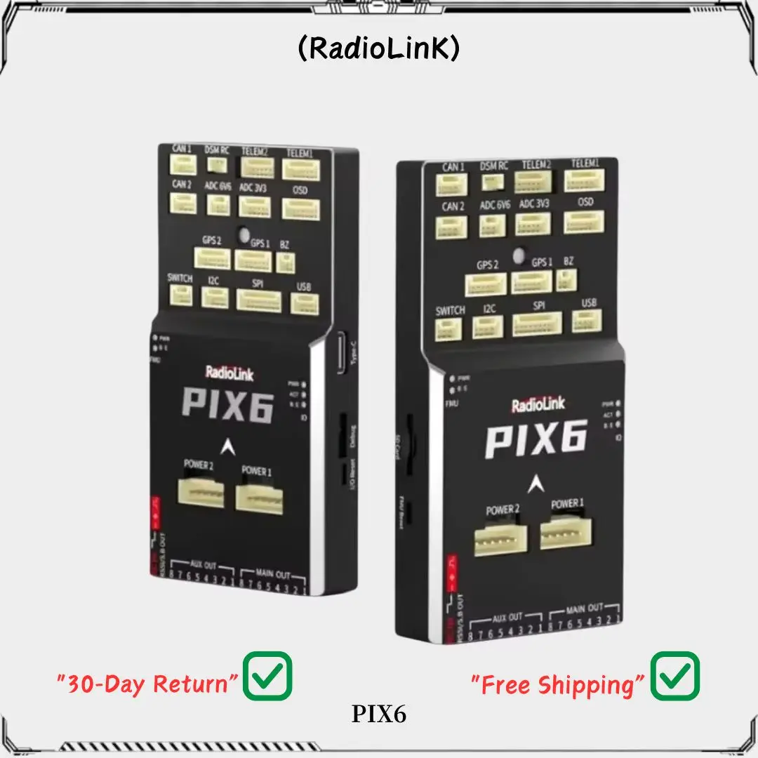 

Radiolink PIX6 Контроллер полета APM с открытым исходным кодом FC с GPS M10N SE100 для радиоуправляемого дрона Квадрокоптера 2-8 осевого мультироторного самолета