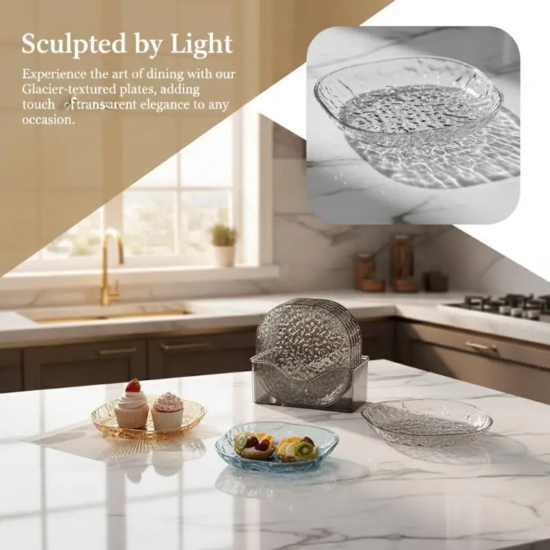 Snack Bowls Set 8PCS Fruit Plate Bone Spitting Dish Candy Dessert Platters Practical Tableware for Family Friends Entertaining