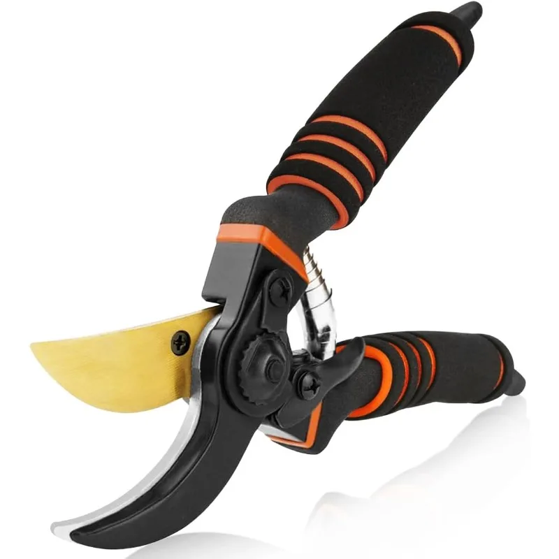 

9in Gardening Pruning Shears Clippers Foam Grip Scissors Durable Sharp Lightweight Hand Pruner for Outdoor Plants Flowers Garden