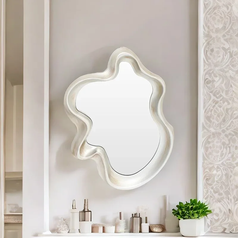 Cloud shaped desktop vanity mirror with creative high aesthetic value, wall mounted makeup mirror, dressing mirror, dormitory hi