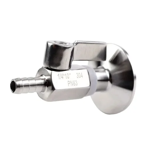 Imagen 2 del producto MINI válvula de bola mango de acero inoxidable 7mm 10mm 8mm 12mm adaptador de pagoda de tubo a triple abrazadera 1,5 ""válvula de bola SS304