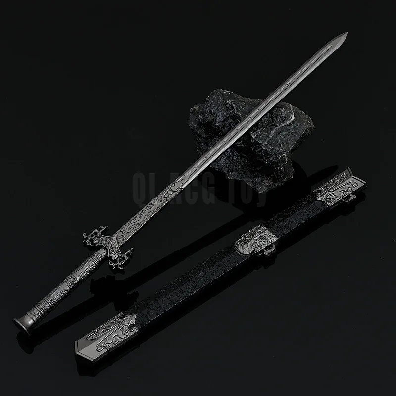 

22cm Cold Weapons Taizong Sword Famous Sword Chinese Anime Peripherals Cool Metal Model Sword Accessorie Ornament Collection Toy